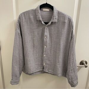 CP Shades Cotton Button Down Black & White Long Sleeve